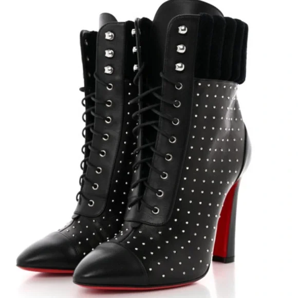 CHRISTIAN LOUBOUTIN Dakita 100 Studded Booties Ankle Boots & Booties